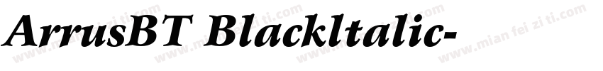 ArrusBT Blackltalic字体转换
